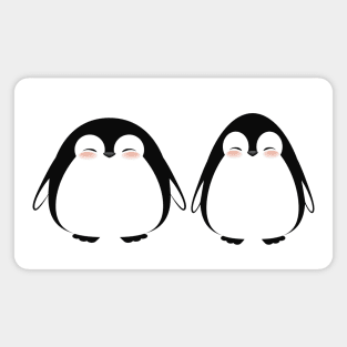 Cute penguins friends couple. Magnet